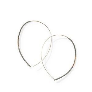 Park Lane "COLLINS" Pierced Earrings GRAY Beads 3" Long New & Nice!  Ret $48 NWT